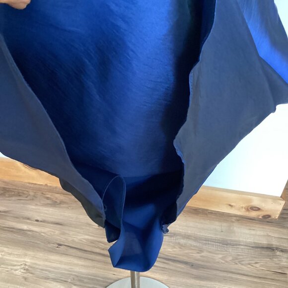 Impression Bridal Iridescent Blue Short A-Line Prom Dress Size 10 - Picture 7 of 9